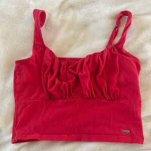Hollister red crop top